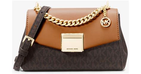 michael kors lita brown|michael kors two tone bag.